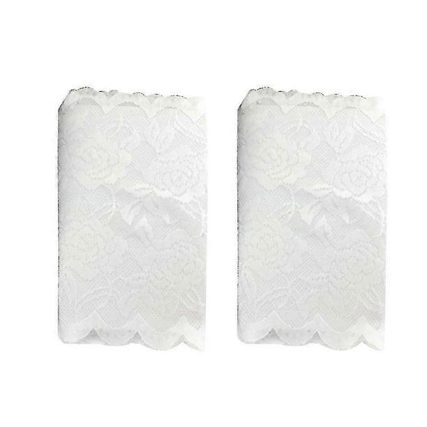 Pair Women Half Hand Short Gloves UV Protection Fingerless Gloves Sun Block for Driving (White)