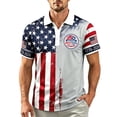 thumbnail image 4 of Mens 250 Anniversary Usa Polo Shirt Short Sleeve American Flag Graphic Polo Shirts 4th Of July Independence Day Vintage Polo Tshirt Button Down 250 Years Of Liberty Patriotic Golf Shirts,Gray M, 4 of 4