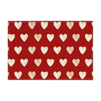 Luoshdecor Valentine's Vintage PlaceMats,Love Heart Rustic Table Mats for Wedding Holiday Kitchen Table Decoration