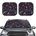 thumbnail image 6 of Lsque Thanksgiving Seamless Pattern 2 PCS Windshield Sun Shade | CarFoldable Window Covers | Car Accessories Reflect UV for Universal Cars SUV Truck | Small, 6 of 7