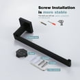 thumbnail image 5 of KOKOSIRI Black Towel Ring Hand Towel Racks Rods Bathroom Towel Rails Kitchen Hardware Stylish Stainless Steel Wall Mount B3003BK, 5 of 9