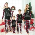 thumbnail image 2 of Pijamas familiares a juego de Navidad, divertido muñeco de nieve lindo, cómo copos de nieve hechos, conjunto de pijamas rojos, 2 of 4