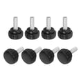 thumbnail image 1 of Unique Bargains 8Pack Rond Moleté Vis à Pouce, M8x20mm en Acier au Carbone Zingué Filetage Vis de Serrage Bouton de Serrage Vis, Noir, 1 of 5