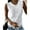 White, variant on Summer Women's Sleeveless Lace Tank Tops Crew Neck Casual Elegant Lace Camisole Tops