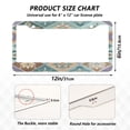 thumbnail image 7 of Aluminum License Plate Frame 2 Pack Car Exterior Accessory Car Tag Holder for Front Rear Plates Cars Decor Intricate Blue Shape, 7 of 7