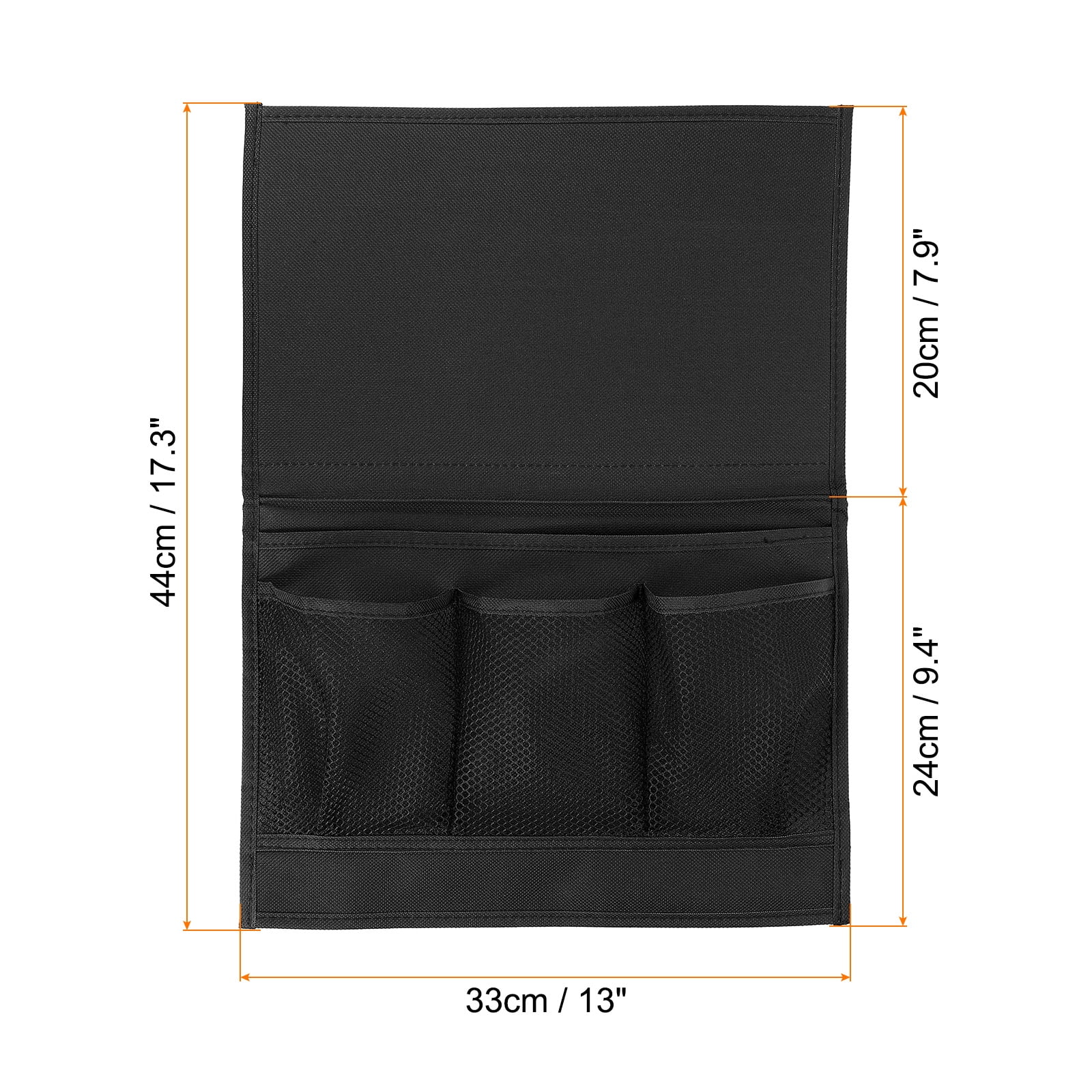 Unique Bargains Bedside Caddy Bedside Organizer Hanging Bag Black