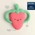 thumbnail image 4 of Itzy Ritzy Chew Crew Fraise Anneau de Dentition en Silicone pour Nourrissons, Anneau de Dentition en Forme de Fruit, 3 mois et plus, 4 of 6