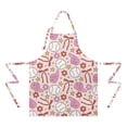 thumbnail image 2 of Pink Baseball Fun Pattern Apron-Garden Aprons for Women with Pockets-Cotton Linen Waterproof Kitchen Cooking Gardening Aprons Adjustable for Kitchen,Cooking,BBQ and Salon 33x27 Inch, 2 of 7