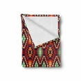 thumbnail image 2 of Tribal Soft Flannel Fleece Throw Blanket, Geometric Triangle Motif Zig Zag Folk Art Style Print, Cozy Plush for Indoor and Outdoor Use, 50" x 70", Multicolor, by Ambesonne, 2 of 6