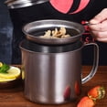 thumbnail image 2 of Oil Filter Pot Metal Strainer Fine Mesh Jug Grease Container Mug for Juice Bin Oils, 2 of 6
