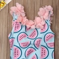 thumbnail image 4 of Toddler Kid Girls One-Piece Swimsuit 3D Flower Straps Backless Solid Color Beach Bathing Suit Swimwear, 4 of 7
