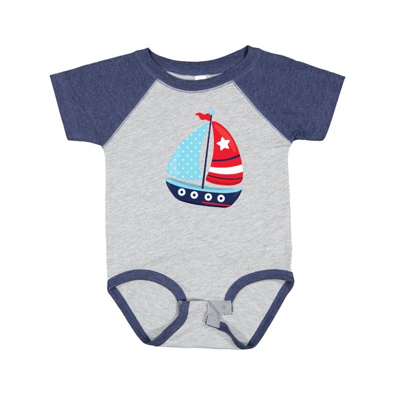 Inktastic Sailing Boat, Sailor, Sailing, Sails, Boat, Ship Boys Baby Bodysuit