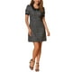 thumbnail image 2 of VESTIDOS INSPIRADORES CHIC CON CUELLO PETER PAN PARA MUJERES, VESTIDO CORTO DE TWEED A CUADROS CON MANGAS PUFF EN NEGRO, 2 of 6