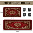 thumbnail image 3 of Boho Kitchen Rug Sets 2 Piece with Runner Farmhouse Rubber Kitchen Mats for Floor Non Slip Washable Thin Kitchen Area Rug Floor Mat Waterproof Hallway Laundry Room Runner Rug, 3 of 6