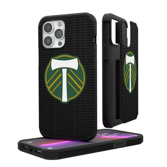 Portland Timbers iPhone Text Backdrop Rugged Case