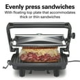 thumbnail image 5 of Hamilton Beach Panini Press Sandwich Maker & Electric Indoor Grill, 10" x 8" Nonstick Grill Plates, Chrome, 5 of 9