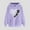 Purple Sweatshirt for Winter, variant on XPMWRP Women's Heart Graphic Print Hoodies Loose Drawstring Sweatshirt Casual Sweaters Funny Long Sleeve Winter Oversized Pullover Tops With Pocket Yellow S