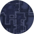 thumbnail image 1 of Ahgly Company Machine Washable Indoor Round Transitional Deep Periwinkle Purple Area Rugs, 8' Round, 1 of 7