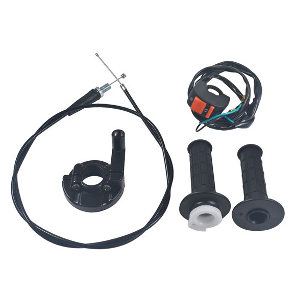 JRL 7/8 Black Plastic Smooth Twist Throttle Grip Mini Motorcycle Accessory