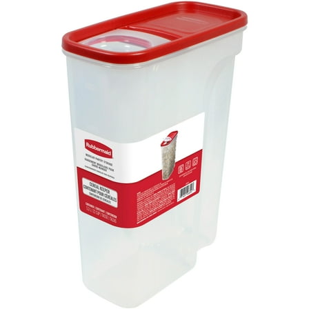 Rubbermaid, Modular Flip-Top Cereal and Food Storage Container, Red, 22 Cup