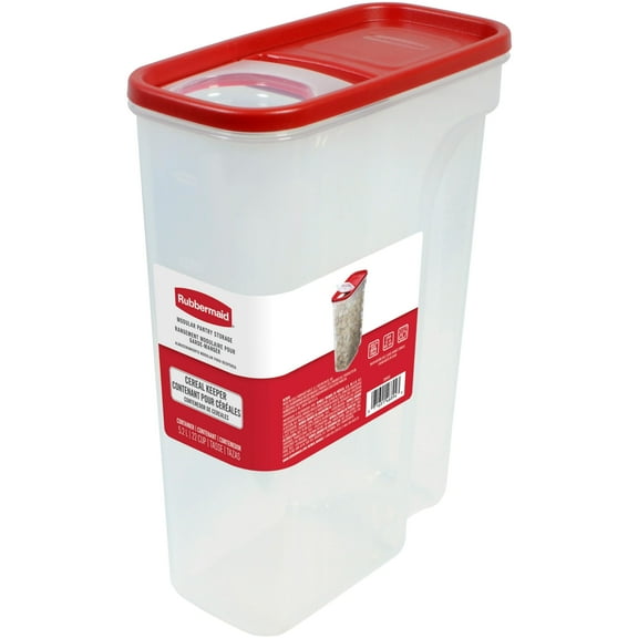 Rubbermaid, Modular Flip-Top Cereal and Food Storage Container, Red, 22 Cup