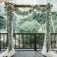 thumbnail image 2 of 1PC 5.9FT Long Faux Leaves Greenery Artificial Silver Dollar Eucalyptus Garland Green Wedding Arch Swag Backdrop Garland Doorways Table Runner Garland Indoor Outdoor, 2 of 9
