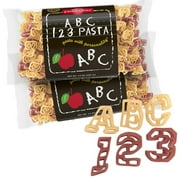 Pastabilities ABC 123 Pasta, Fun Shaped Noodles for Kids & Teachers, Non-GMO Natural Wheat Pasta 14 oz 2 Pack