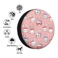 thumbnail image 4 of Honeii Girl Rabbit Print Tire Covers, Waterproof Anti-UV Sun Snow Rain Tire Covers for Trailers, RV, Camper, SUV, Truck-15 inch, 4 of 6