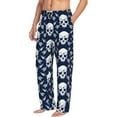 thumbnail image 5 of Cauagu white arrow Skull Mens Pajama Pants Sleep & Lounge Pants,PJ Bottoms with Pockets-Large, 5 of 7
