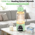 thumbnail image 2 of Portable Baby Bottle Warmer for Travel, 120W Fast Heating Breast Milk Warmer with 12000mAh Battery, 500ml, 2 Modes & Temp Control, On-the-Go Warmer with Cleaning Brush (Green) for Newborns & Infants, 2 of 10