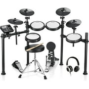 Donner Adults Electric Drum Set with 425 Sounds, with Dual Zone Quiet Mesh Pads for Professional Drummers