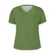 thumbnail image 4 of Fiudx Camisas de Mujer Blusas Casuales de Manga Corta con Cuello En V Sólido a La Moda para Mujer, 4 of 4