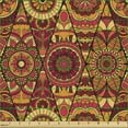 thumbnail image 2 of Ambesonne Mandala Fabric by the Yard Upholstery, Floral Boho Geometric, 1 Yard, Multicolor, 2 of 5