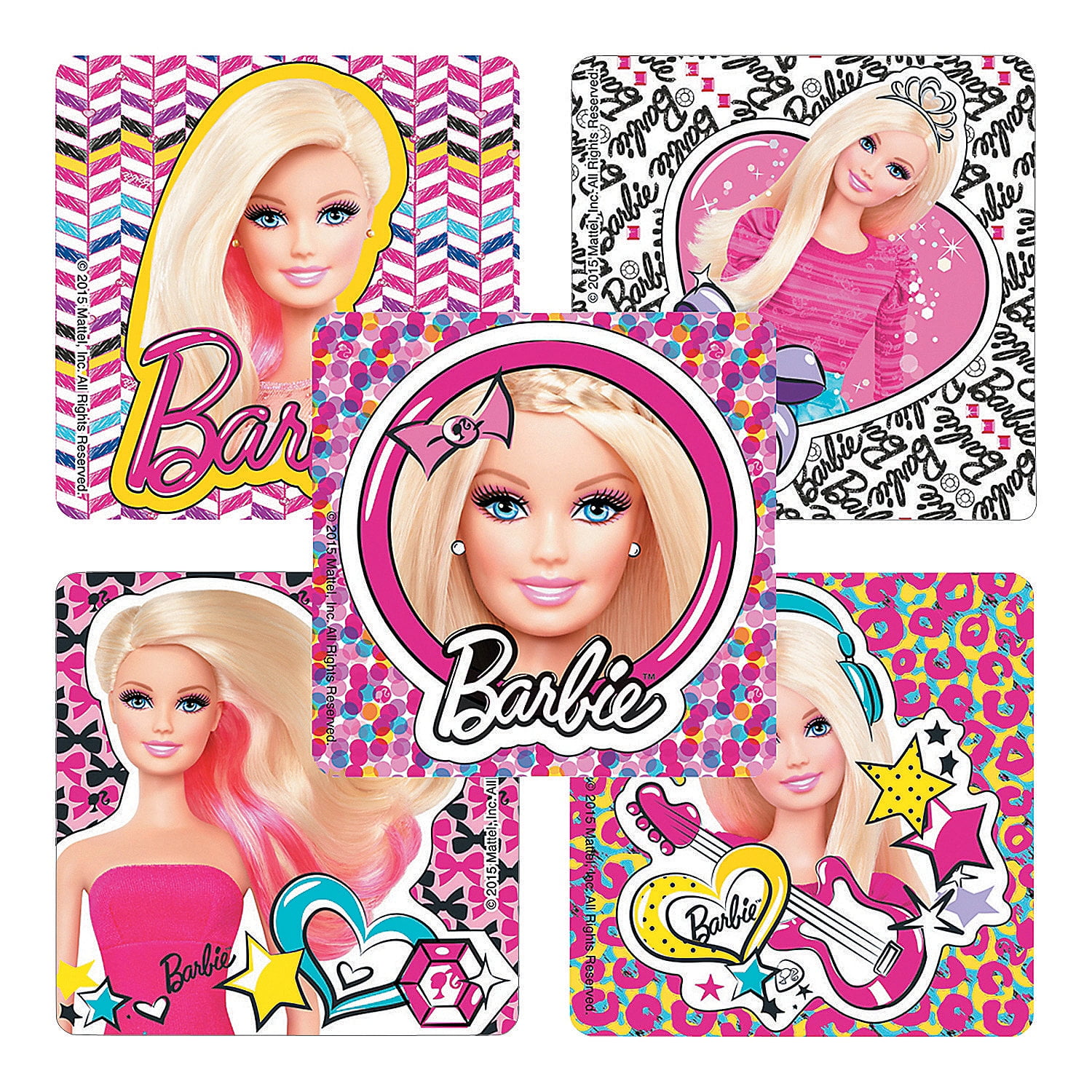 barbie pics stickers 75pc party supplies 75 pieces walmartcom