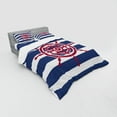 thumbnail image 3 of Ambesonne Nautical Bedding Set 3 Pcs, Red Ship Wheel, Twin, Navy Blue Red, 3 of 3