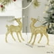 thumbnail image 1 of Adornos navideños de reno con purpurina | Juego de 2 accesorios para fotos colgantes | Decoración navideña para fiestas en casa, oficina y habitación infantil | Decoración festiva de mesa, 1 of 5