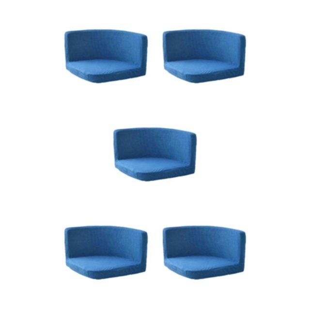 Maytalsory Soft And Durable Chair Cover Chairs With Style And Functionality Polyester Trilateral Chair Covers Multifunctional Grey blue 5Set