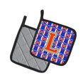 thumbnail image 2 of Carolines Treasures CJ1083-LPTHD Letter L Football Green, Blue and Orange Pair of Pot Holders, 7.5HX7.5W, multicolor, 2 of 2