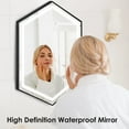 thumbnail image 5 of 34"x 24" Bathroom LED Mirror Medicine Cabinet with Lights, Recessed or Wall Mounted Bathroom Vanity Mirror with 2 Adjustable Storage Shelves, Defogger, Dimmable, Memory Function,Black, 5 of 8