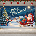 thumbnail image 6 of Festive Design Merry Christmas Holiday Train Decoration Santa Claus Banner for Christmas Party Winter Celebration Family Gathering, 6 of 9