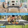 thumbnail image 5 of 6ft Midsize Outdoor Ping Pong Table Set, SEGMART Foldable Tennis Table with Net, 2 Ping Pong Paddles, 3 Balls for Adults and Kids, Portable Table for Indoor Outdoor Game, 5 of 16