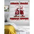 thumbnail image 3 of Semi Sheer Window Curtains 72 Inches Long, Red Valentine's Day Rod Pocket Silky Chiffon Curtain Treatment Drapes for Kitchen, Living Room, Love Heart Roses Gnomes Vintage Floral 52"x72", 2 Panels, 3 of 9