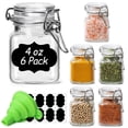 thumbnail image 1 of Frascos de vidrio ComSaf de 120 ml con tapa, juego de 6 tarros herméticos para especias, 1 of 9