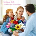 thumbnail image 4 of 12 Flower Bouquet Building Set Compatible with Lego Flowers Botanical for Adults 980Pcs (No Vase), 4 of 9