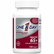 Pack of 2 - One A Day Proactive 65+ for Men & Women Multivitamin Tablets 150 ct Packaging May Vary