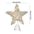 thumbnail image 3 of Luoshdecor Christmas Star Treetop Lights,Metal Tinsel Star Tree Topper Christmas Tree Decoration for Holiday Indoor Decor 11.8 in, 3 of 6