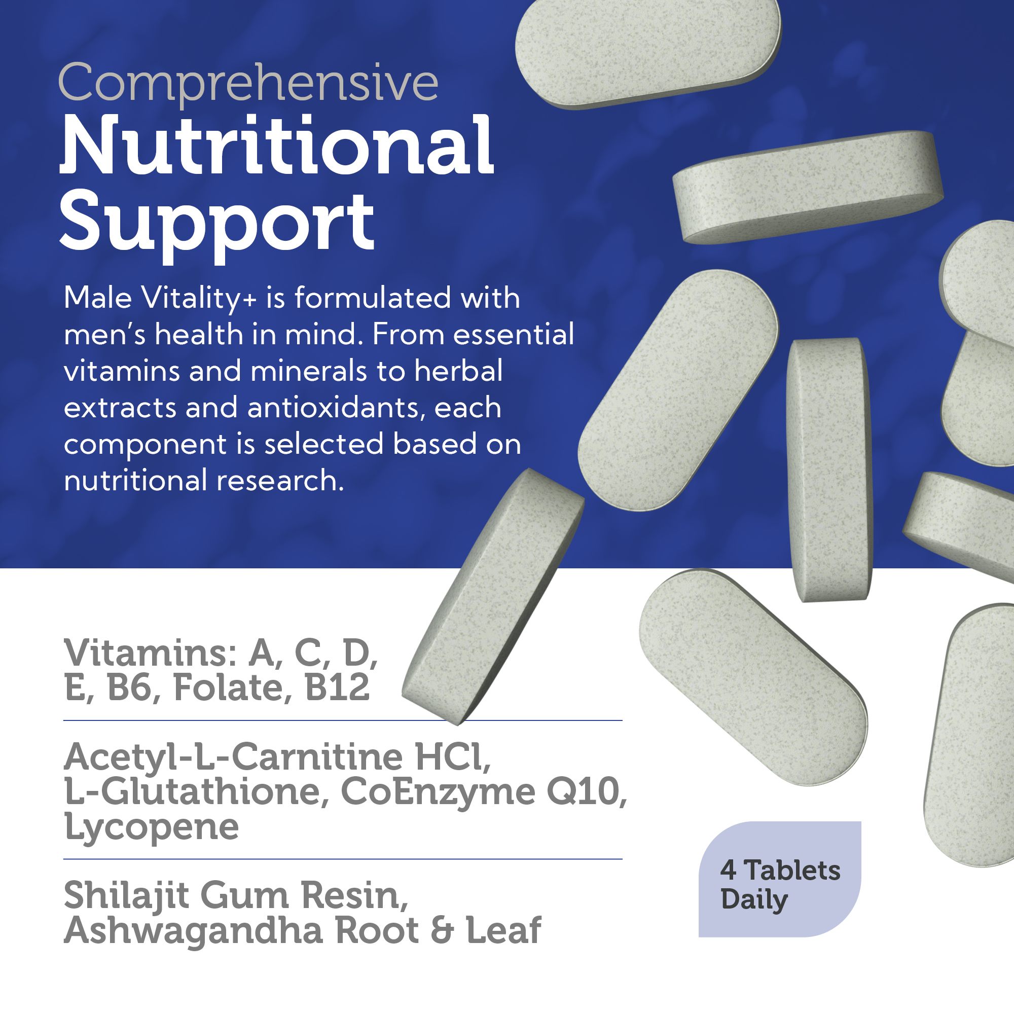 Zahler Male Vitality+, Hormone Support, Balanced Vitamins, Natural