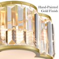thumbnail image 2 of Tropea 3-Light Gold Flush Mount Ceiling Light Crystal Ceiling Light Fixture, 2 of 5