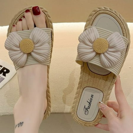 

Cathalem Women Shoes Fashion Soft Breathable Slippers Home Outdoor Soft Fashion Comfortable Slippers Indoor Slippers Women Size 5 White 7