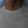 thumbnail image 5 of Collar de cadena Figaro de acero inoxidable para Hombres, Collar largo de Color dorado, joyería de regalo, 3mm, moda, nuevo, 5 of 5